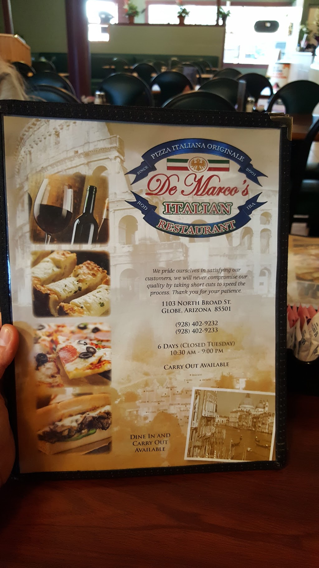 De Marcos Italian Restaurant in Globe