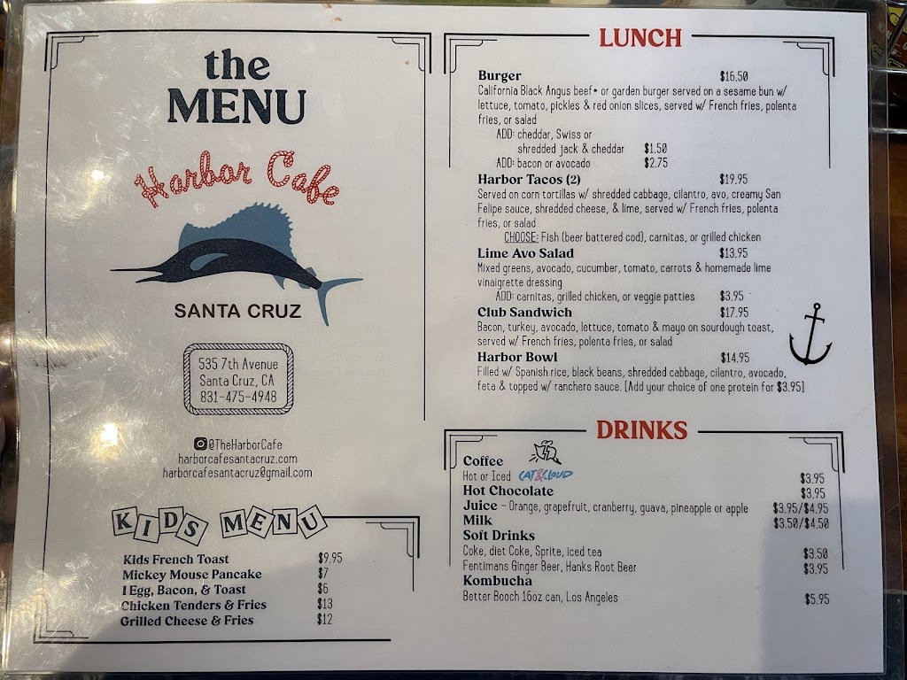 Harbor Café, Santa Cruz, CA