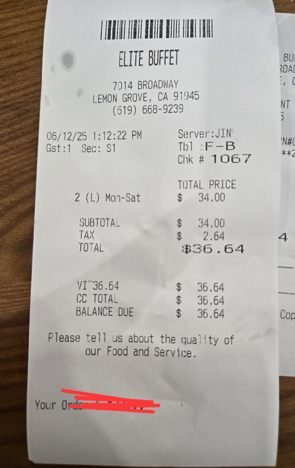Elite Buffet, Lemon Grove, CA