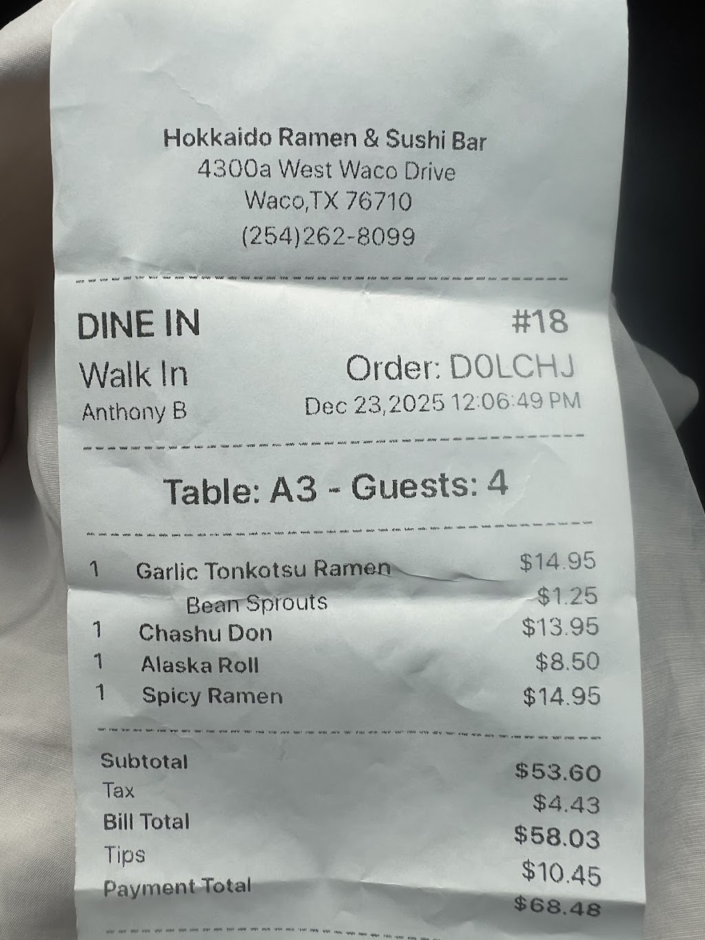 Hokkaido Ramen & Sushi Bar