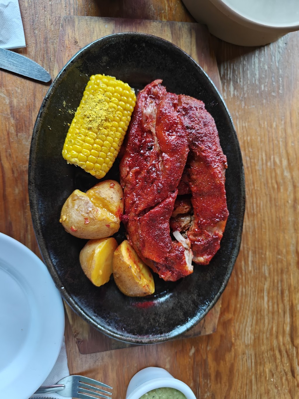 Pollos a la leña