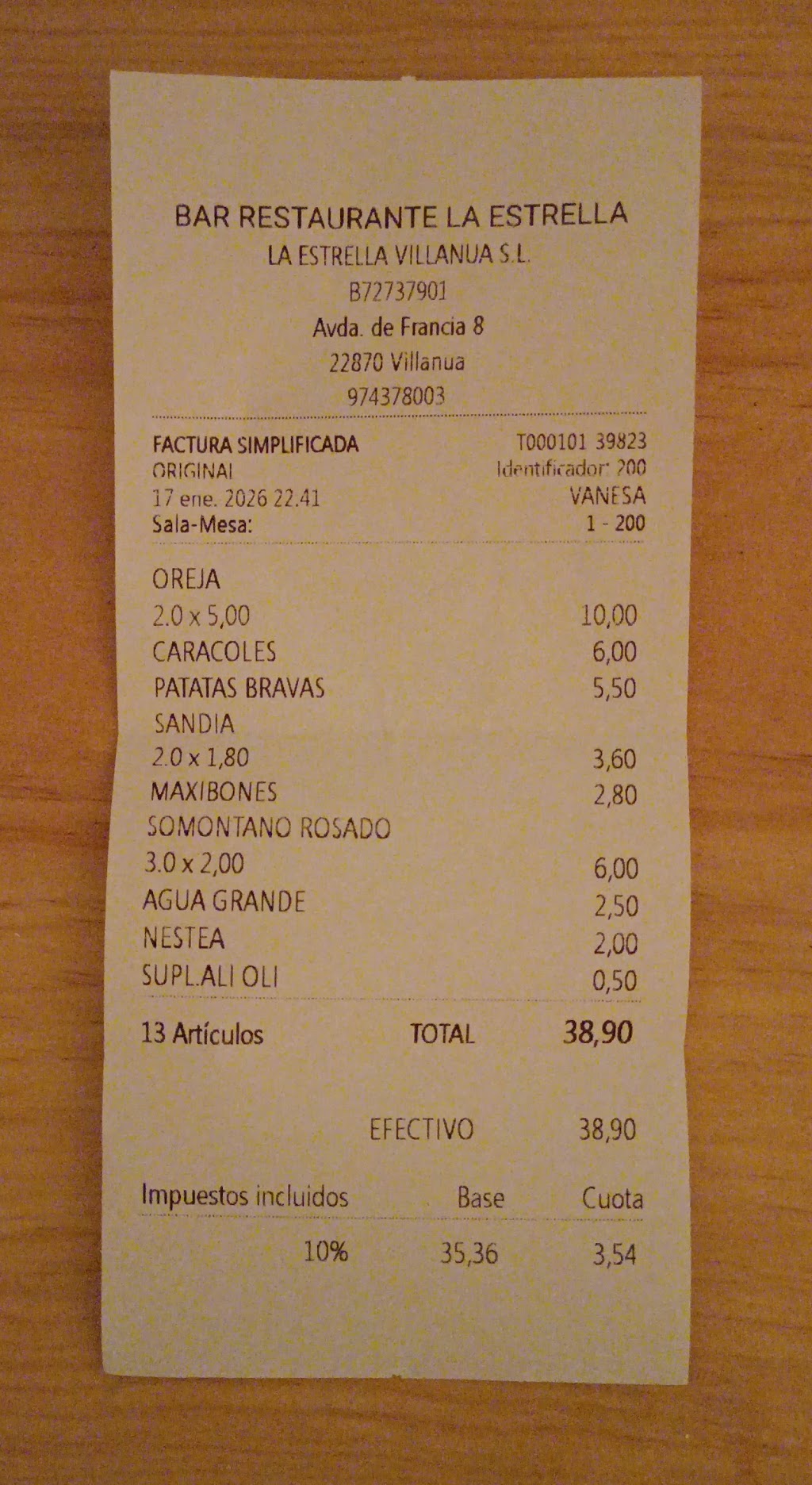 Bar - Restaurante La Estrella, Villanúa