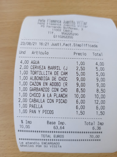 Peña Flamenca Juan Villar