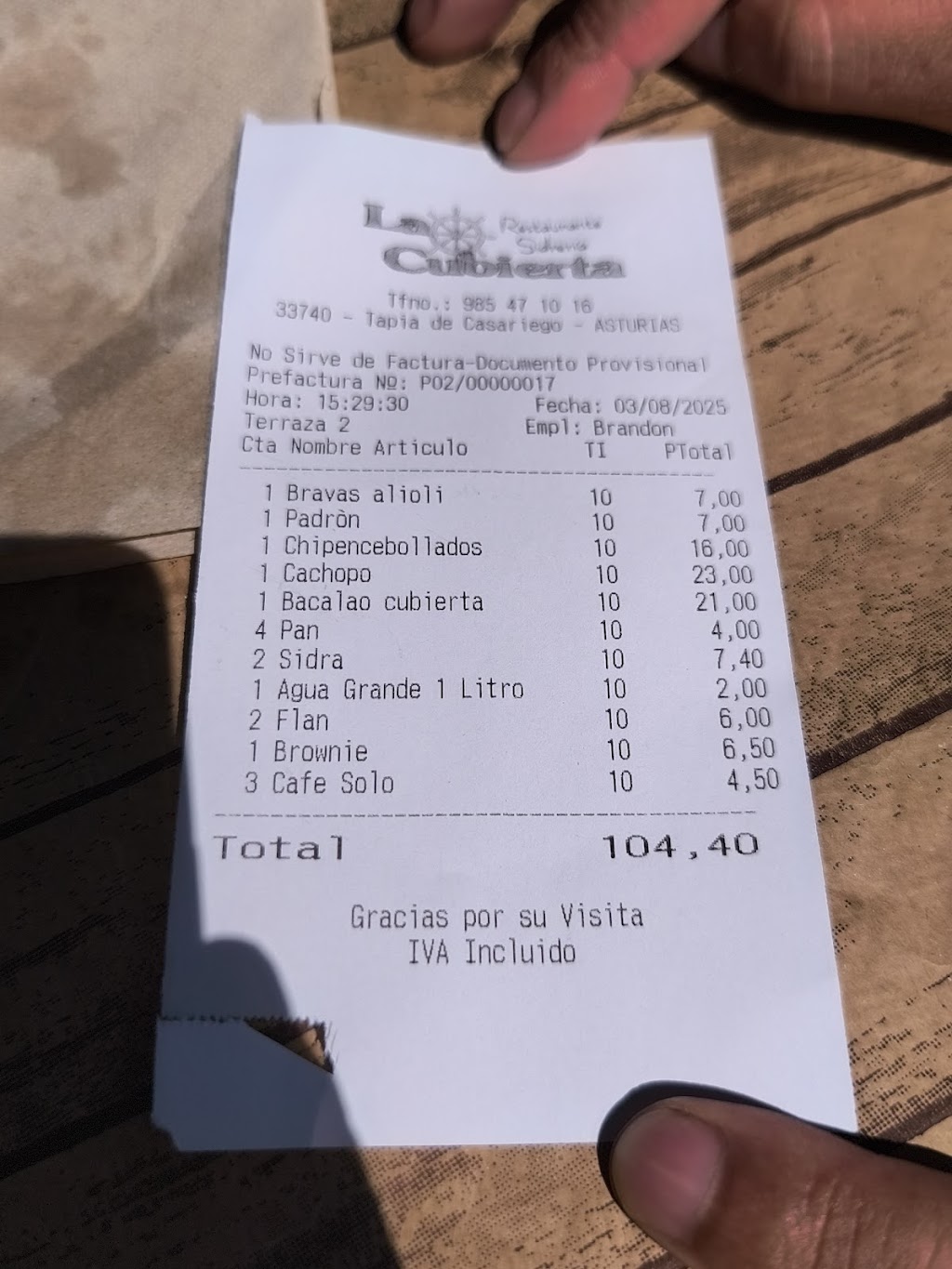 El Bote, Tapia de Casariego