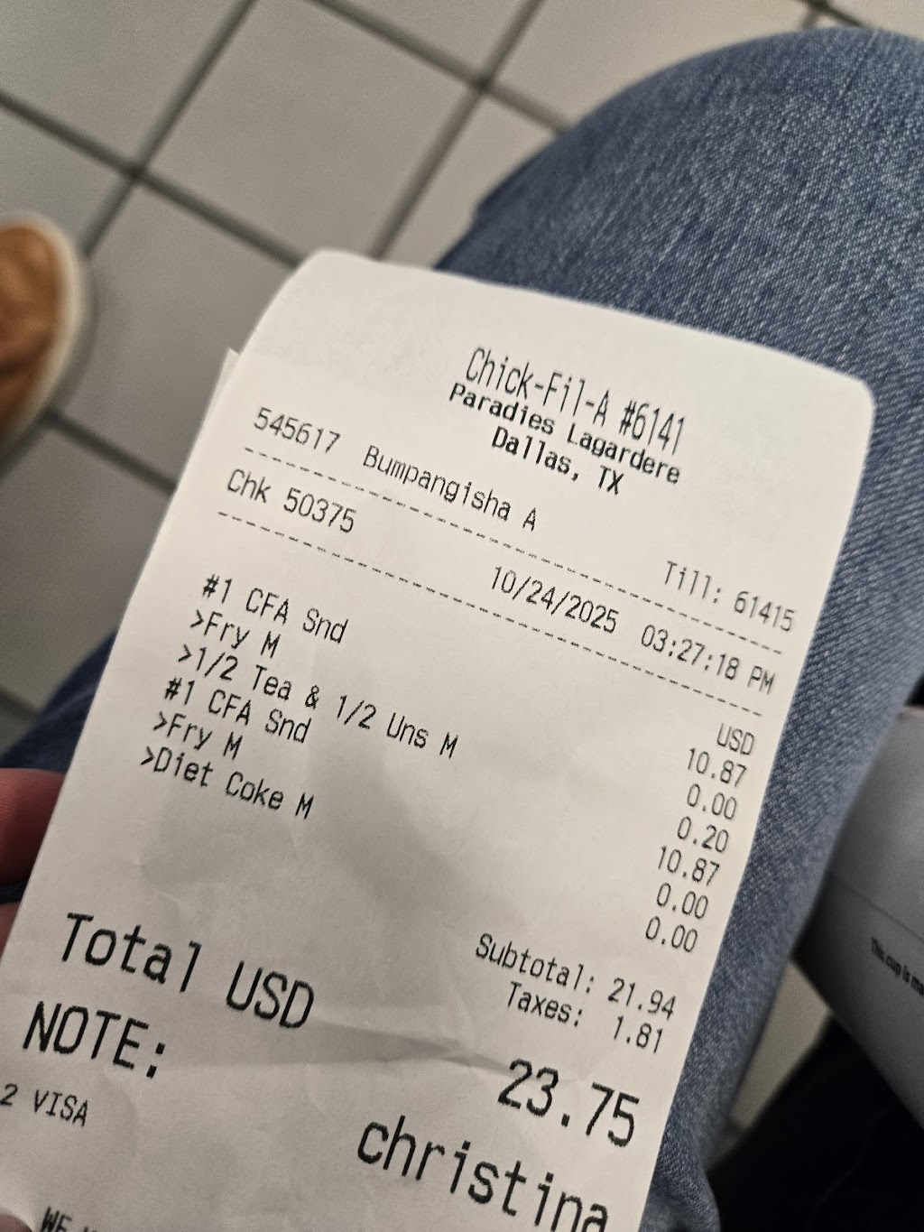 Chick-fil-A, DFW Airport, TX