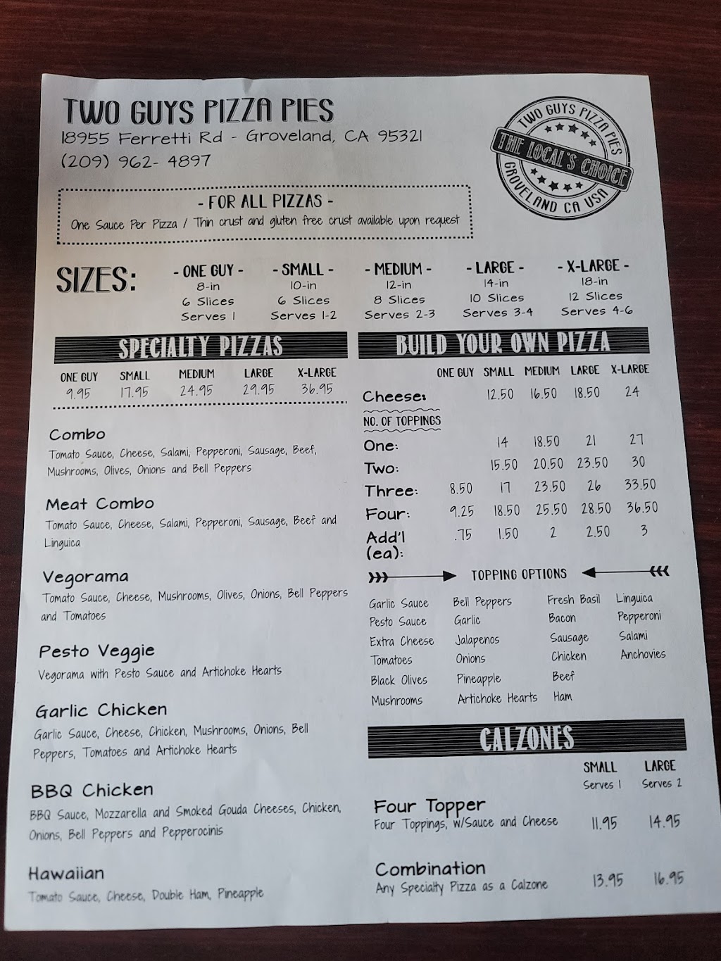Two Guys Pizza Pies