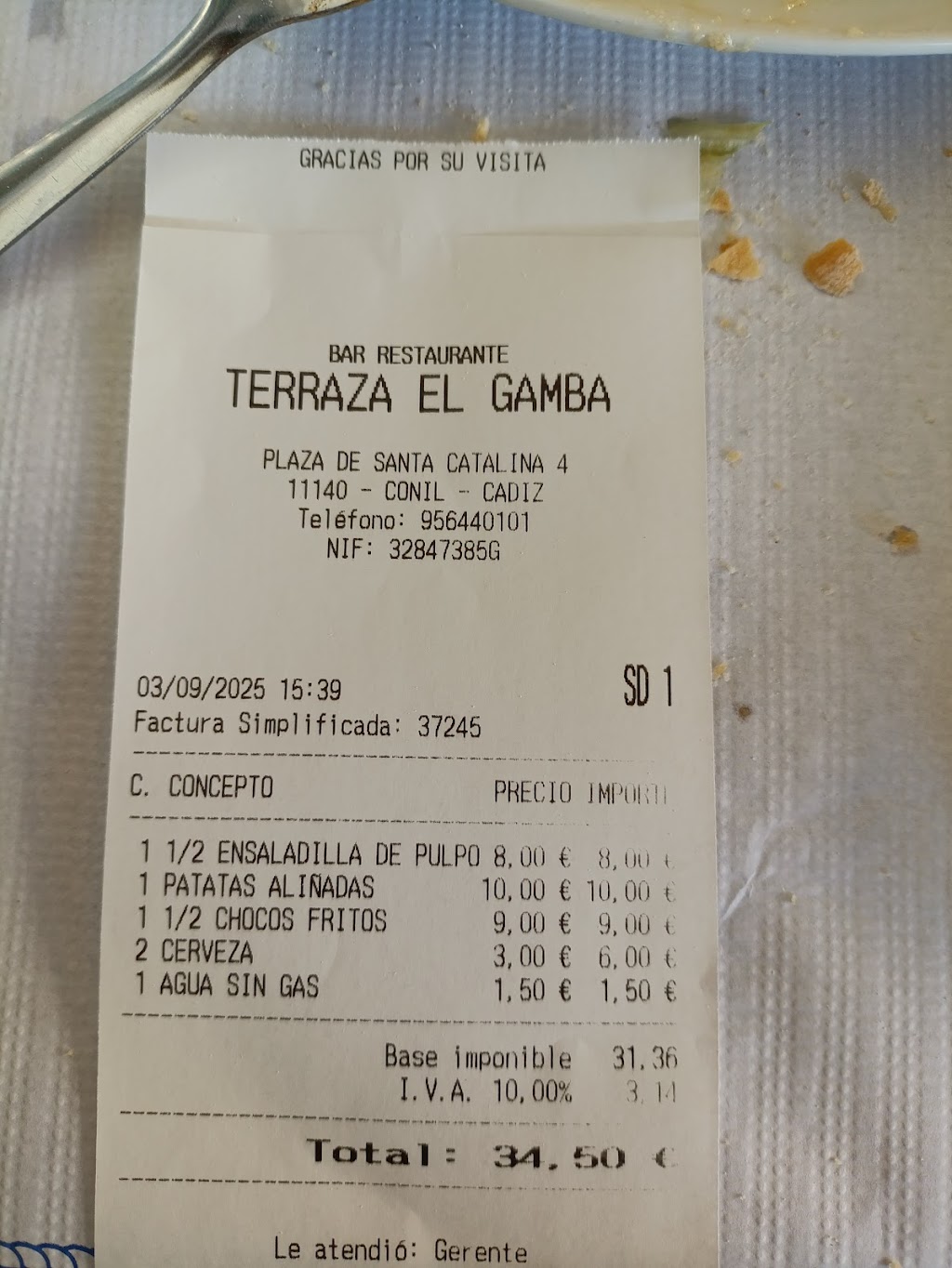 Bar-Terraza El Gamba