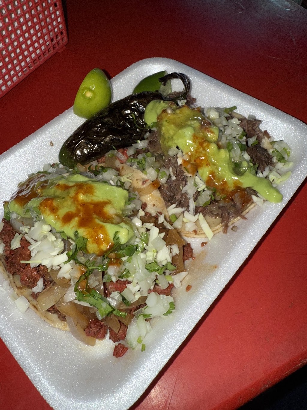 taco con cabeza o lengua