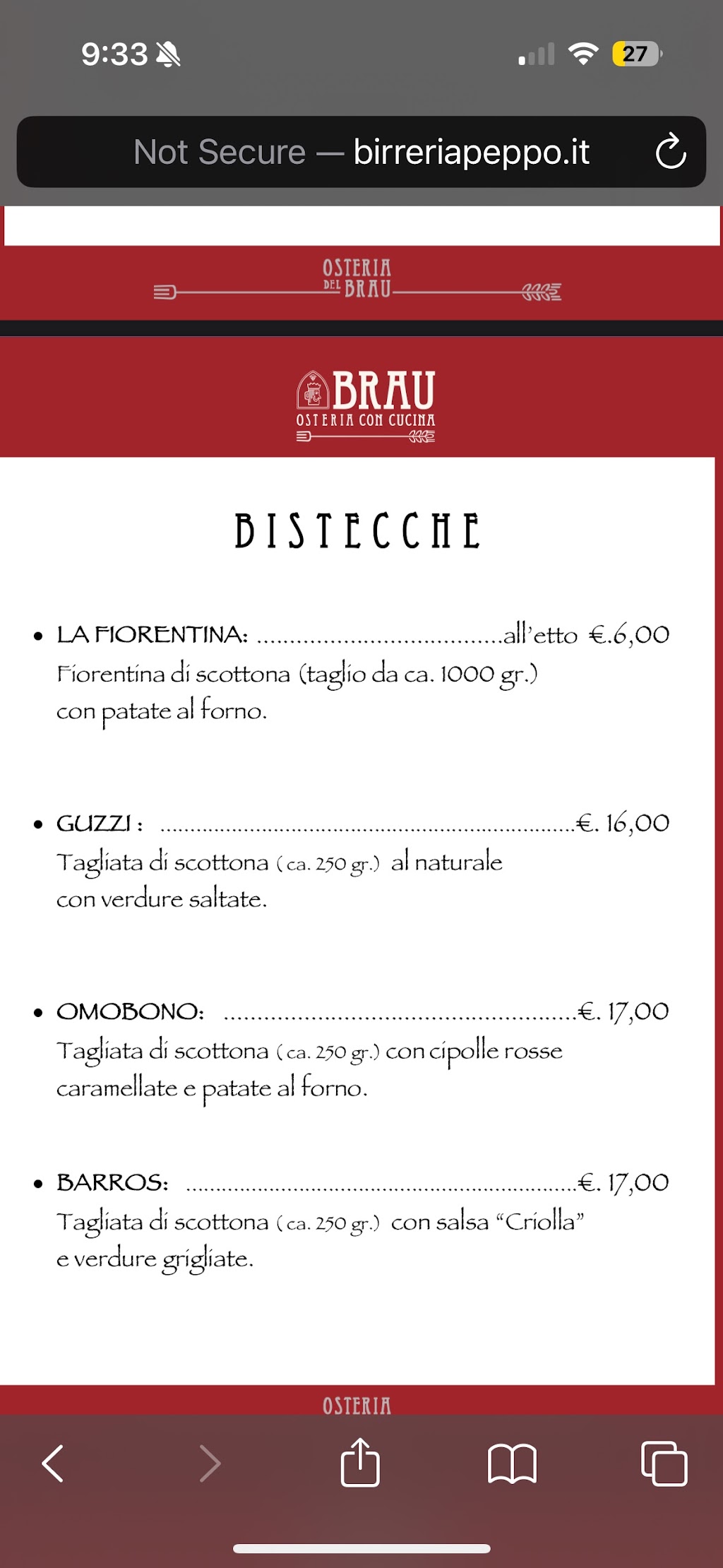 Osteria del Brau