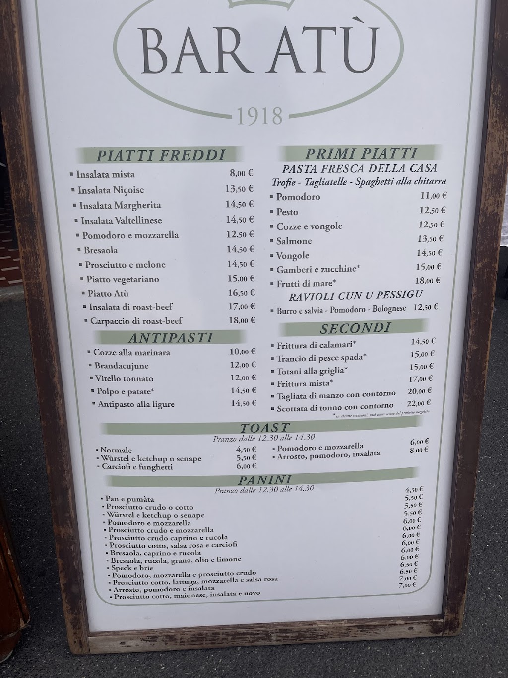 Bar ATU, Bordighera