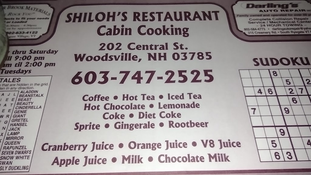 Shiloh's Restaurant, Woodsville, NH