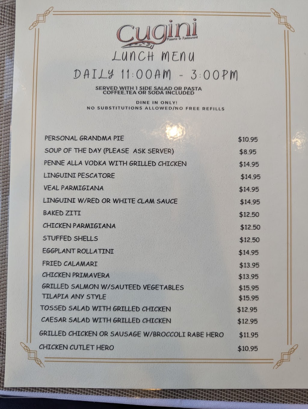 Cugini Pizzeria & Restaurant, Mineola, NY