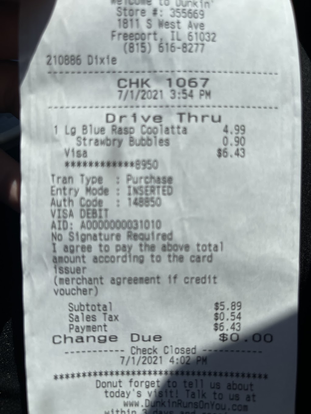 Dunkin', Freeport, NY