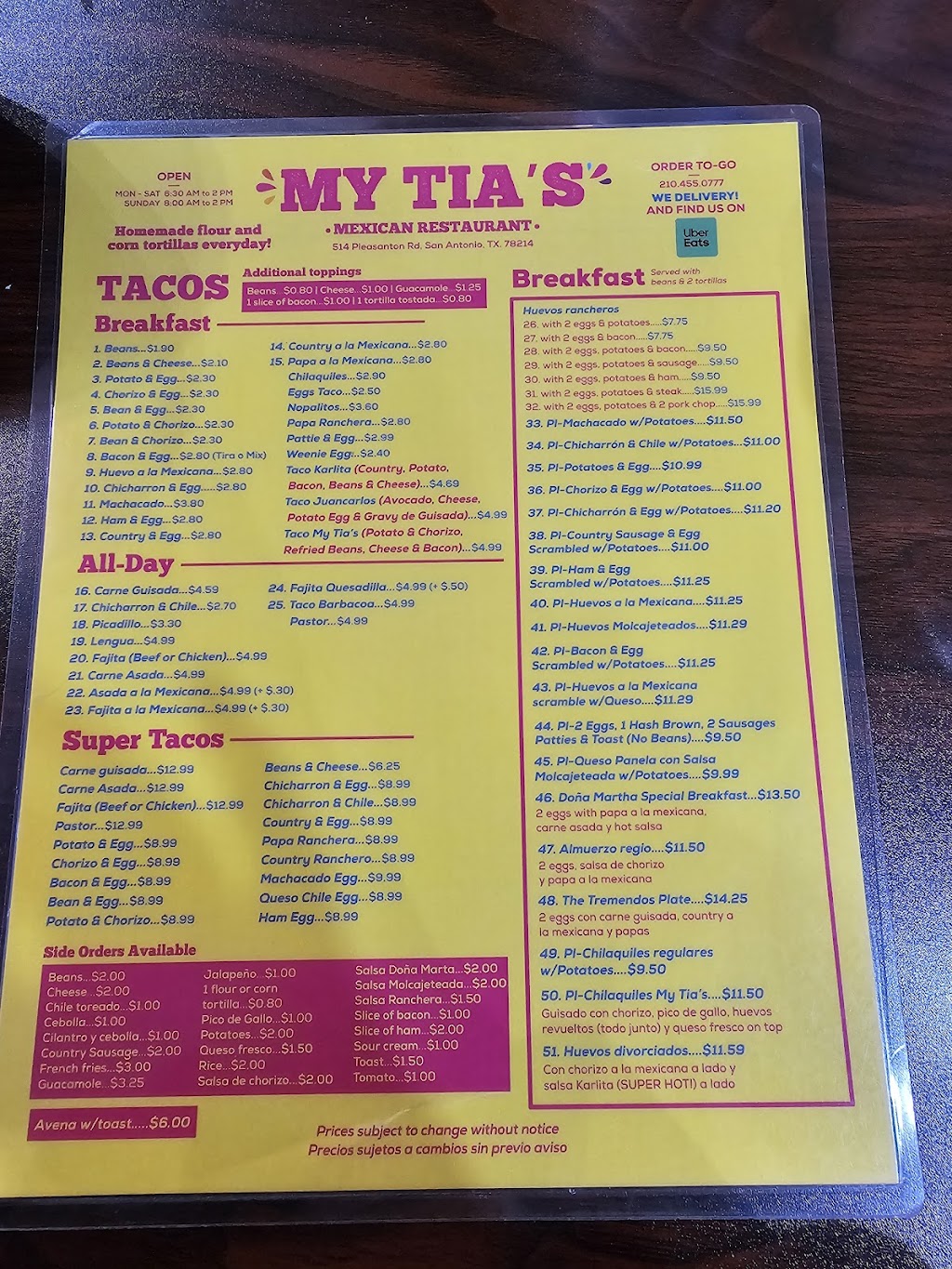 My Tia's Mexican Restaurant