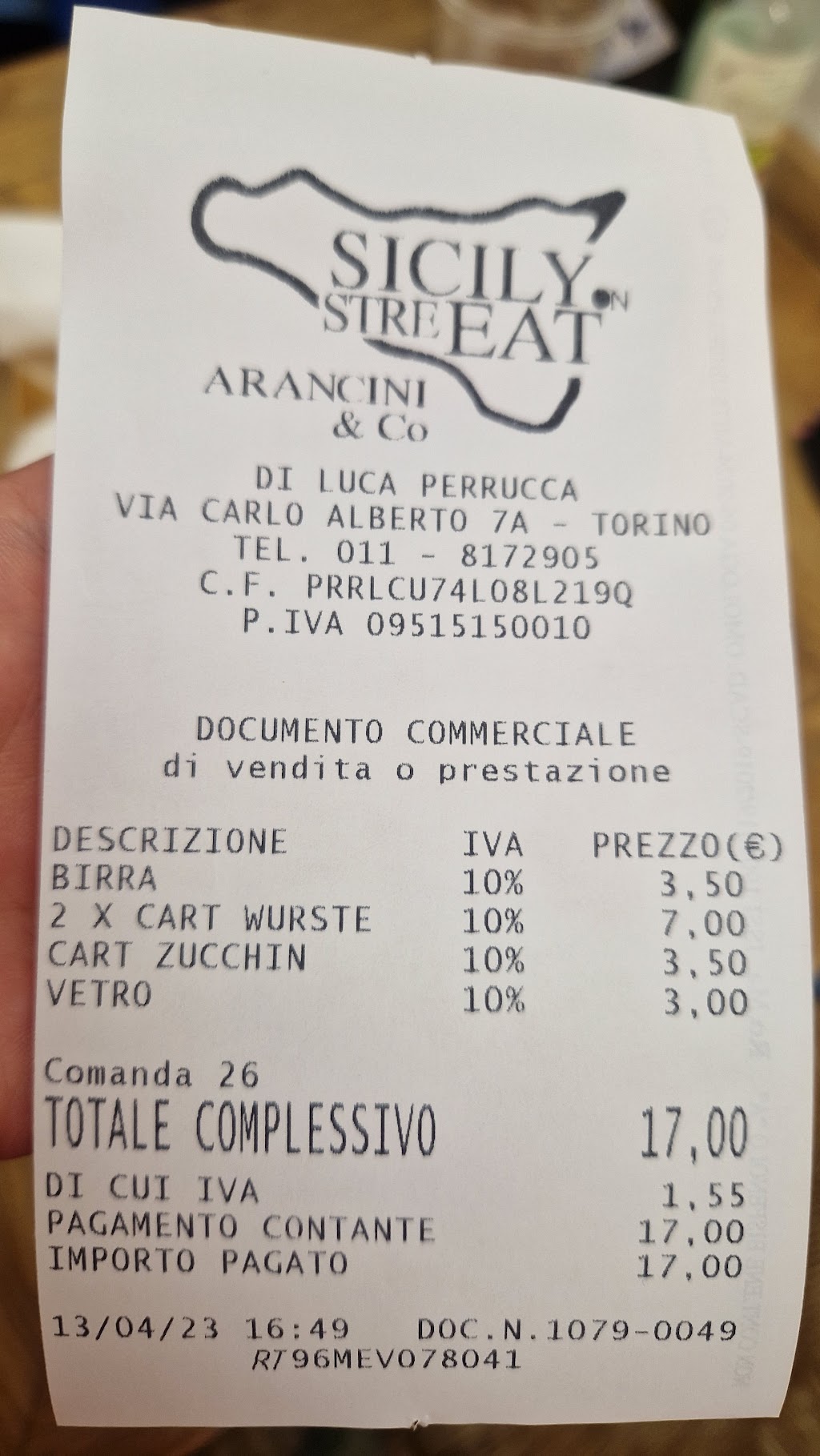 Sicily StreEat Arancini & Co, Turin
