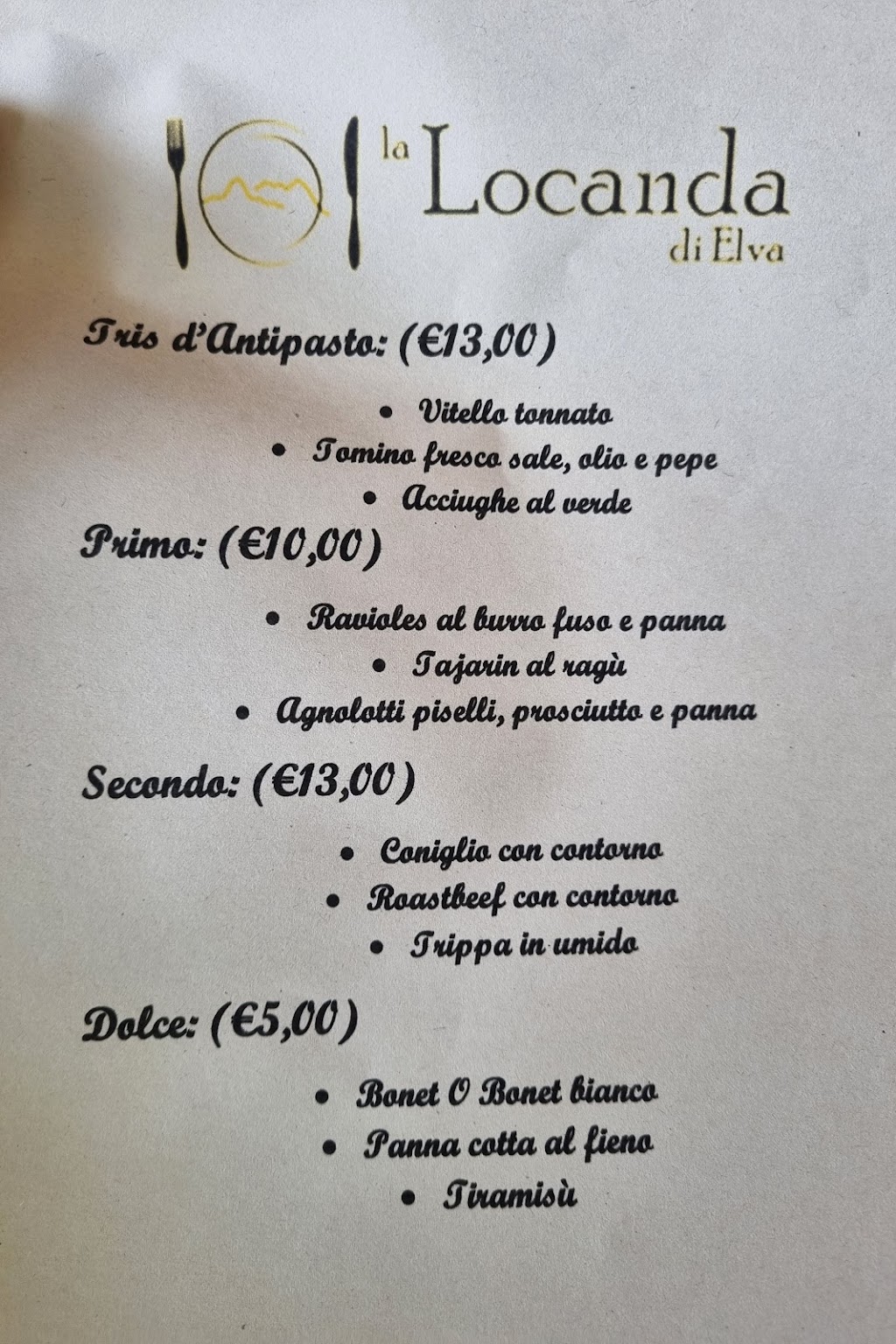 Locanda Hans Clemer Posto Tappa Elva Serre