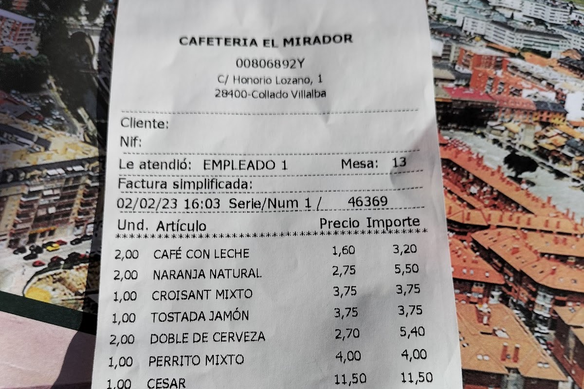 Cafetería El Mirador, Collado Villalba
