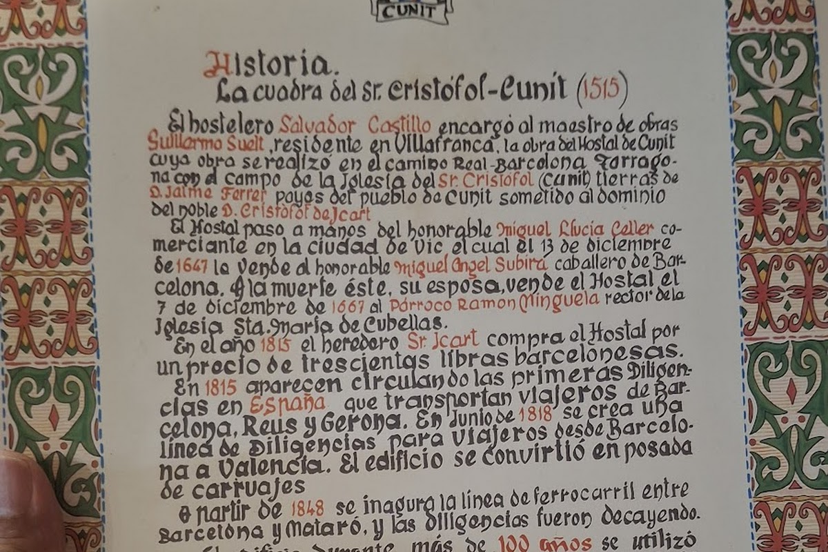 La Diligència, Cunit