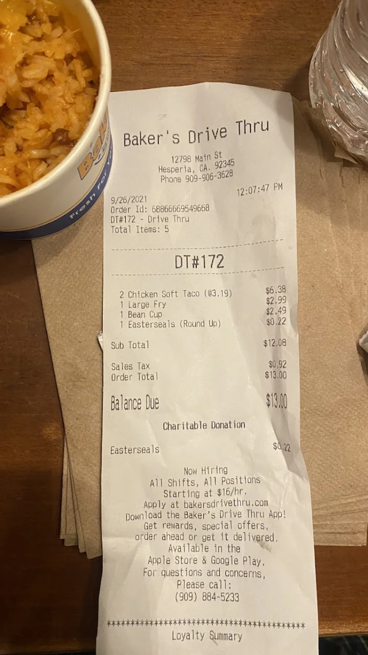 Baker's Signature Dishes